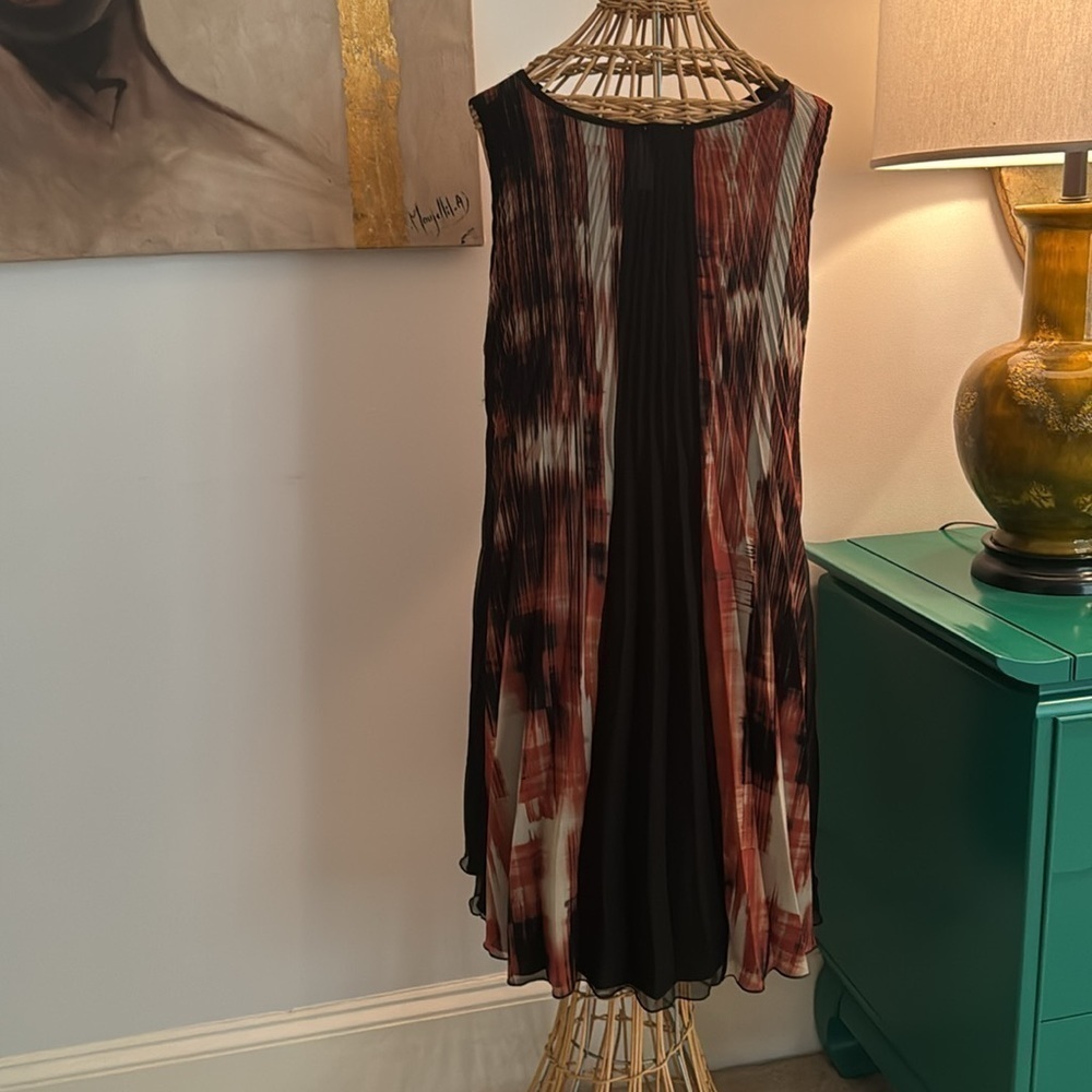 Komarov beautiful black rusty and cream colored dress - Picture 6 of 10